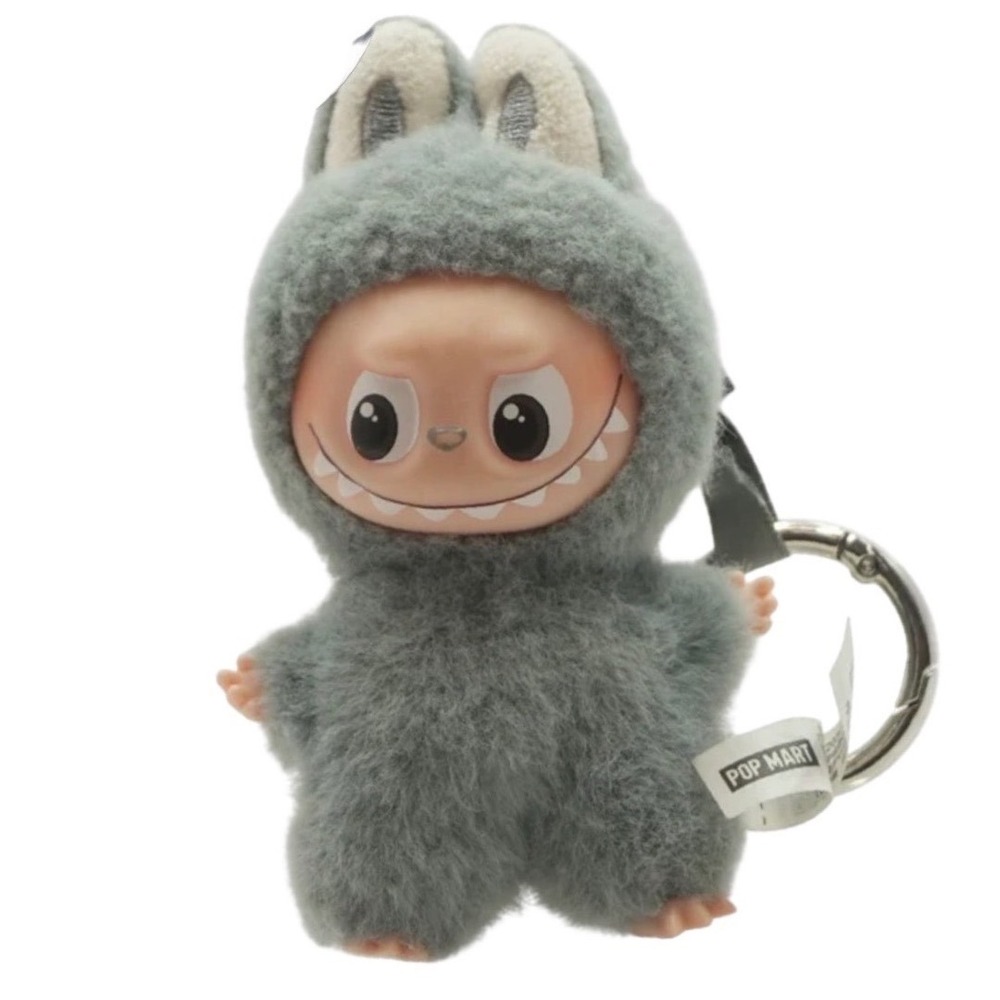 Pop Mart Labubu Plush Pendant Grey Bag Charm The Monsters